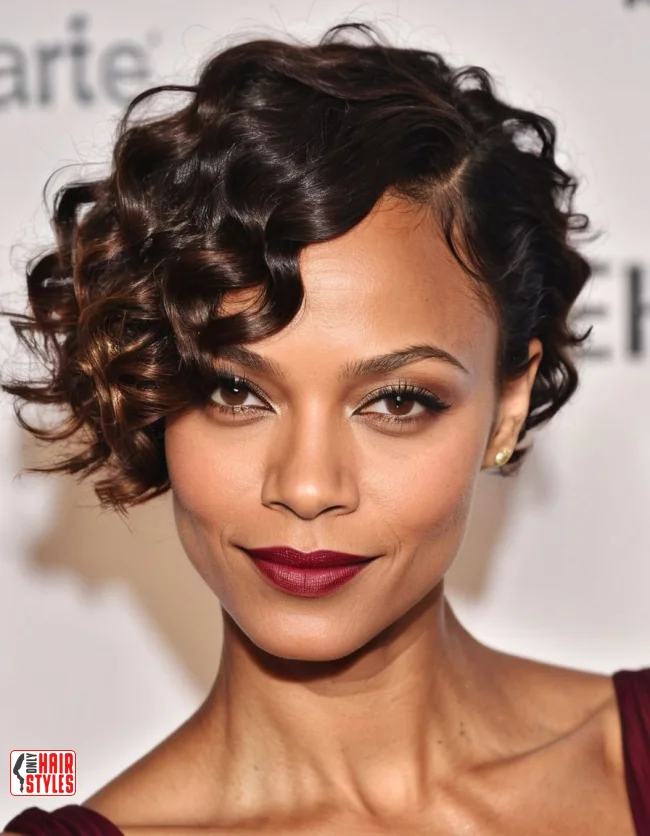 5. Curly Long Pixie | 15 Long Pixie Hairstyles For Round Faces